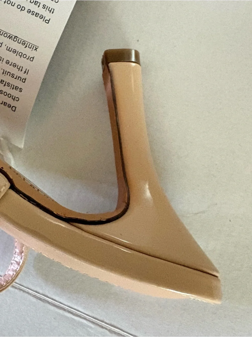 AITIKISS Women's Nude Strappy Square-Toe Heels New in Box 6 1/2